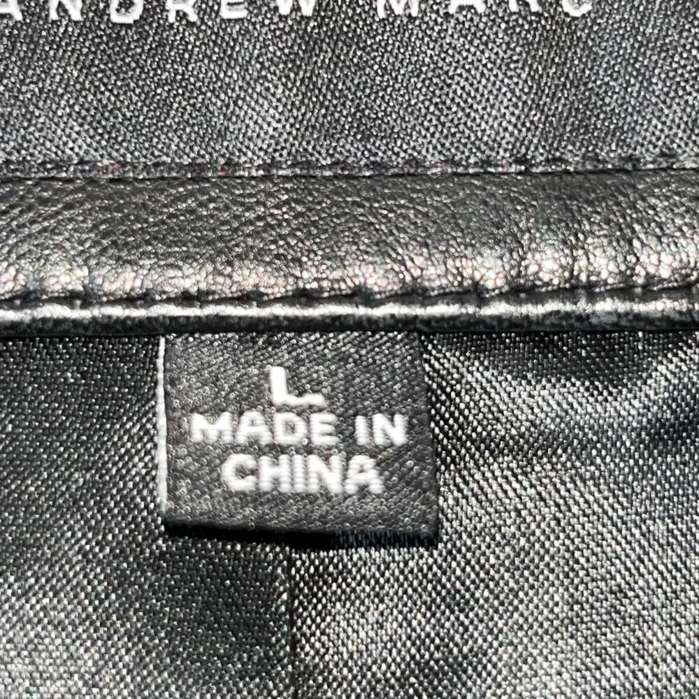 MARC NEW YORK ANDREW MARK FRONT ZIP 100% GENUINE LEATHER JACKET - NWOT - L
